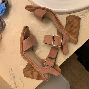 Steve Madden Castro Block Heels Cognac Leather
